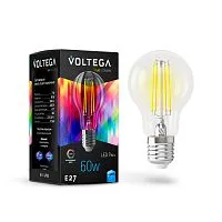 Лампа светодиодная Voltega E27 7W 4000K прозрачная VG10-A60E27cold7W-FHR 7155 